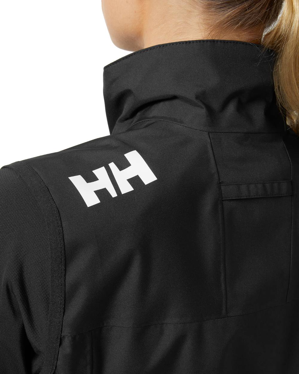 Black coloured Helly Hansen Womens Crew Sailing Vest 2.0 on white background 