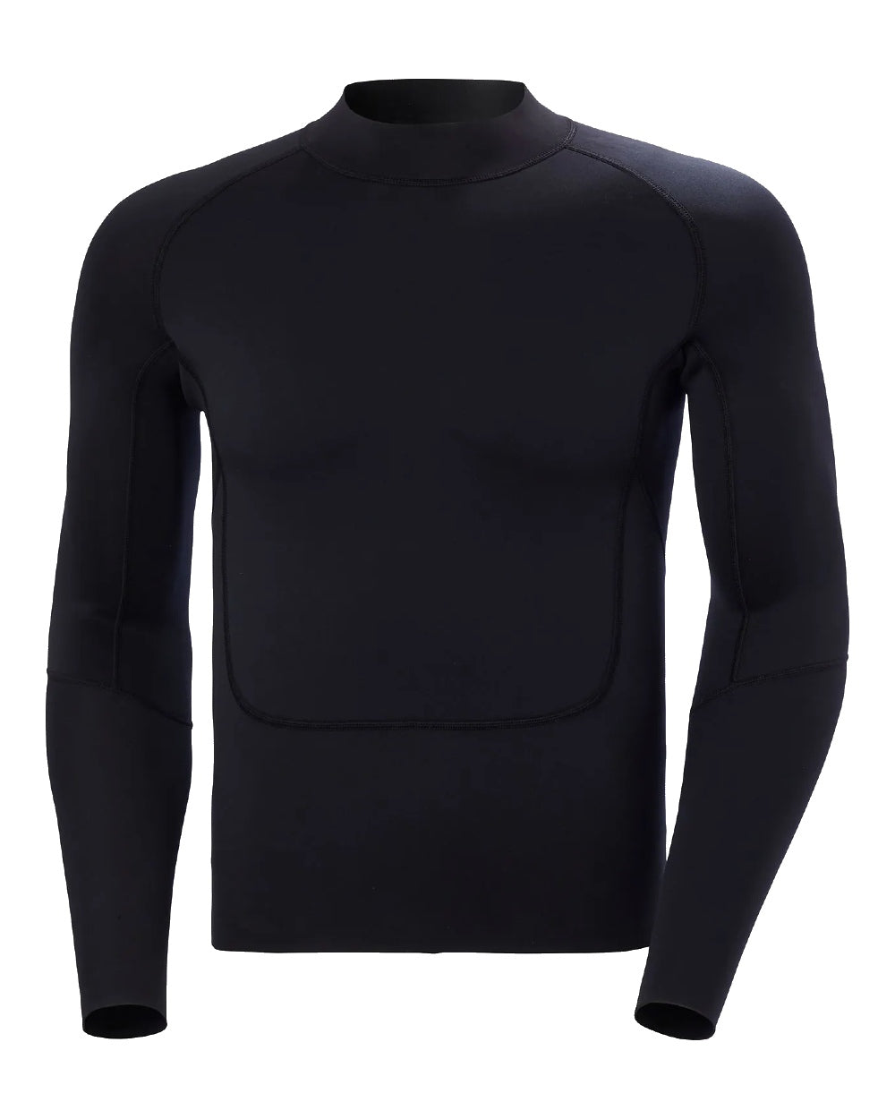 Black coloured Helly Hansen Mens Waterwear Sailing Top 2.0 on a white background 