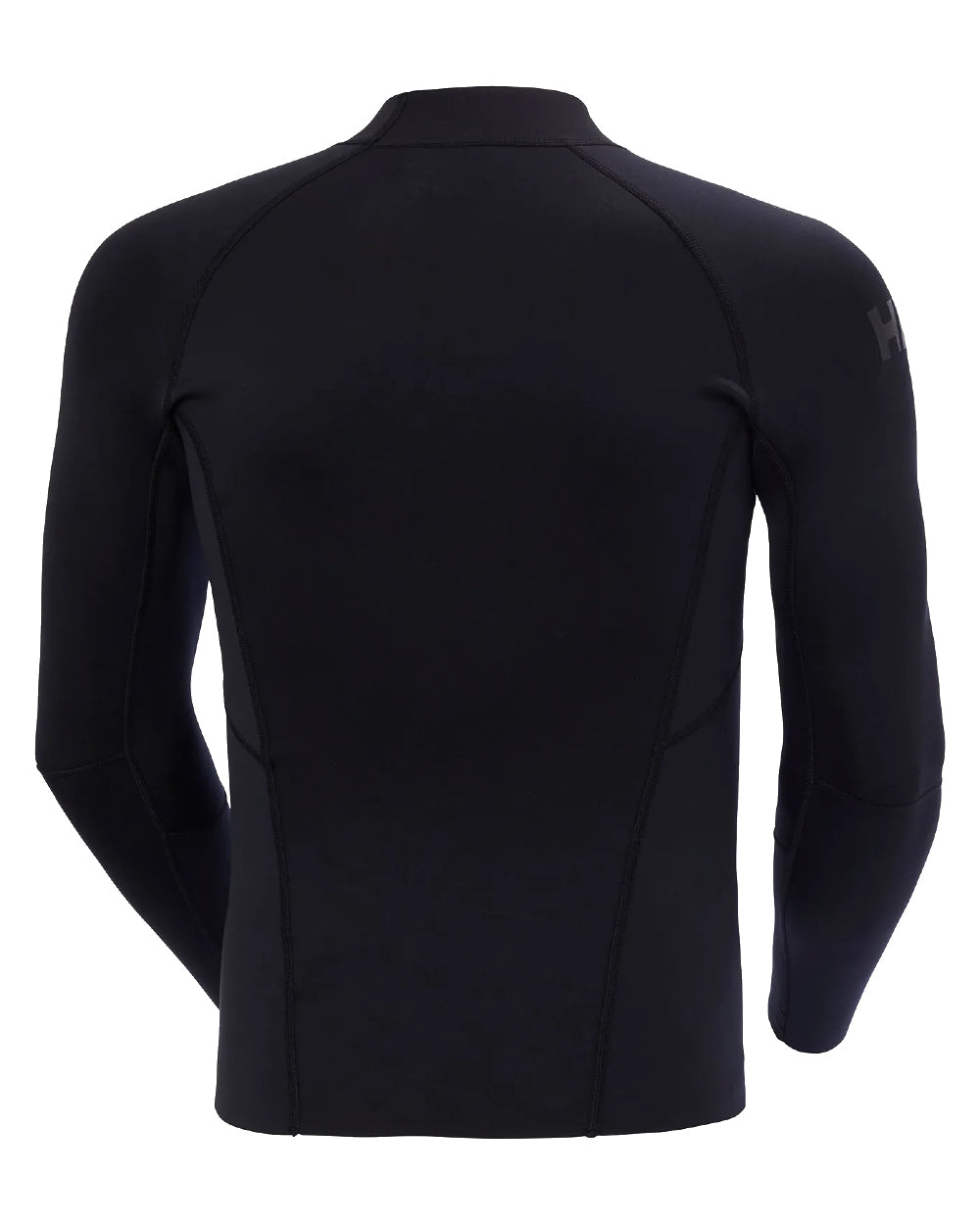 Black coloured Helly Hansen Mens Waterwear Sailing Top 2.0 on a white background 