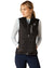 Black Coloured Ariat Womens Fusion Insulated Vest On A White Background #colour_black