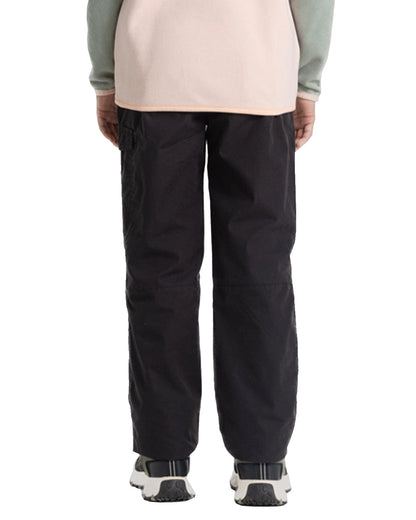 Black Coloured Craghoppers Childrens Kiwi II Winter Lined Cargo Trouser On A White Background