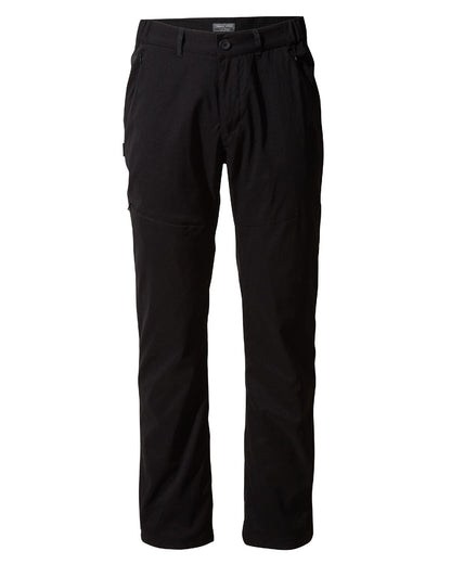 Black Coloured Craghoppers Mens Kiwi Pro II Winter Lined Trousers On A White Background