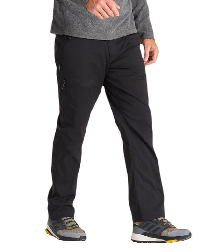 Black Coloured Craghoppers Mens Kiwi Pro II Winter Lined Trousers On A White Background