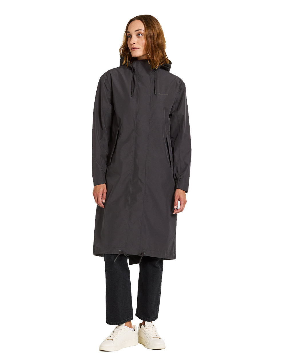 Black Coloured Didriksons Alice Womens Parka Long 2 On A White Background 