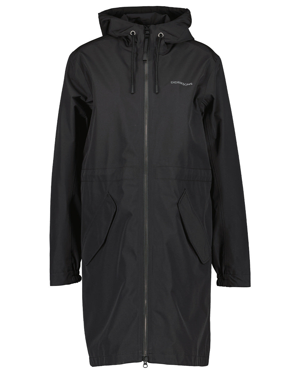 Black Coloured Didriksons Marta Womens Parka 3 On A White Background 