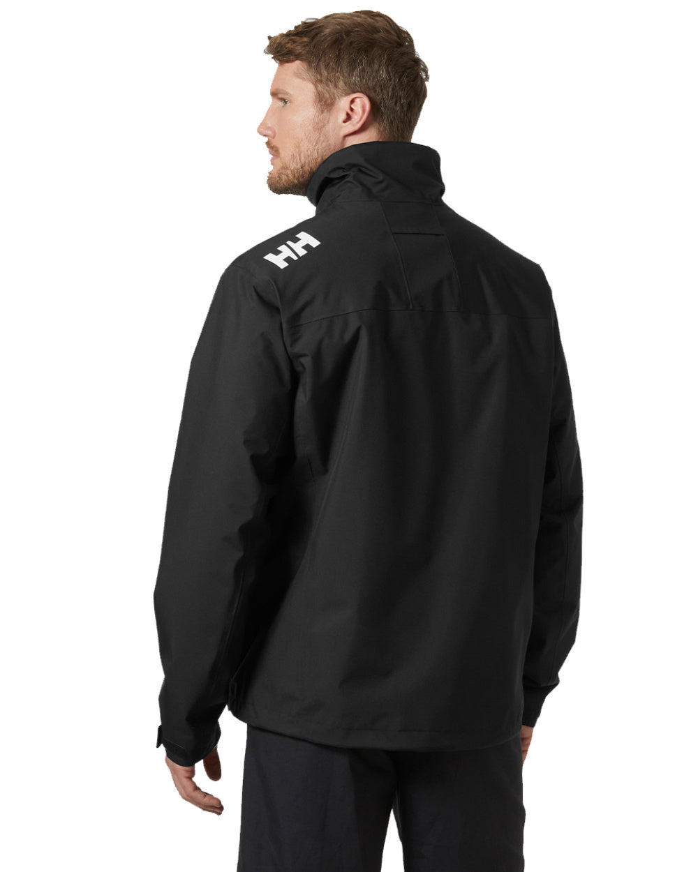Black Coloured Helly Hansen Mens Crew Midlayer Jacket 2 On A White Background 