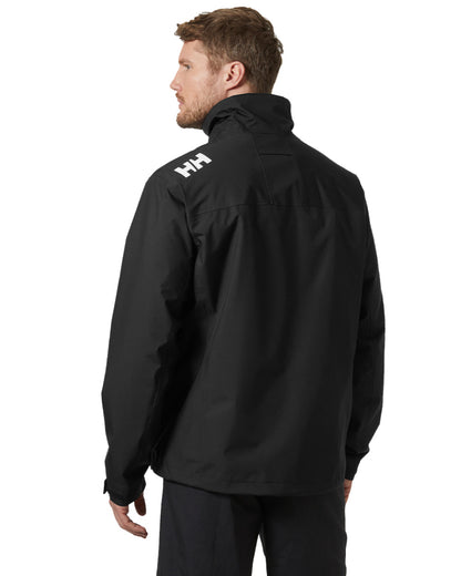 Black Coloured Helly Hansen Mens Crew Midlayer Jacket 2 On A White Background 