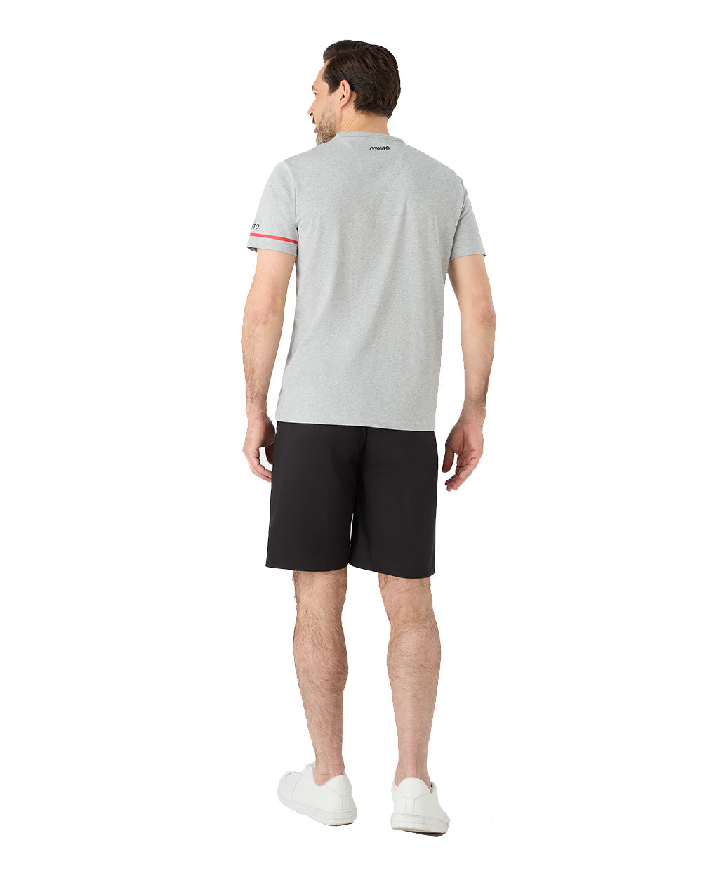 Black Coloured Musto Mens RIB Fast Dry Shorts On A White Background 