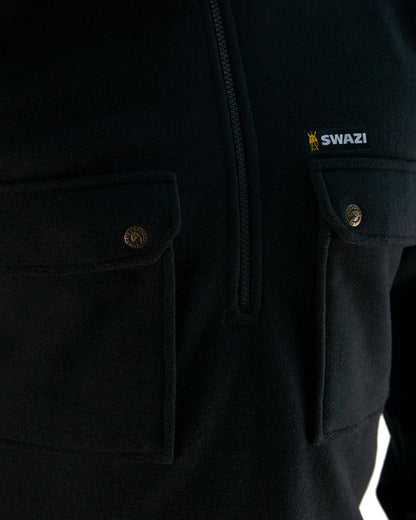 Black Coloured Swazi Back 40 Shirt On A White Background 