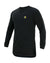 Black Coloured Swazi Long Sleeve Micro Top On A White Background
