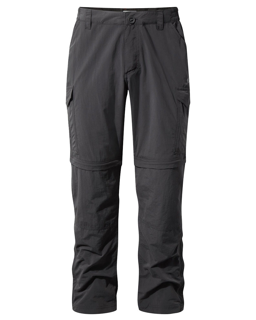 Black Pepper Coloured Craghoppers Mens NosiLife Convertible II Trousers On A White Background 