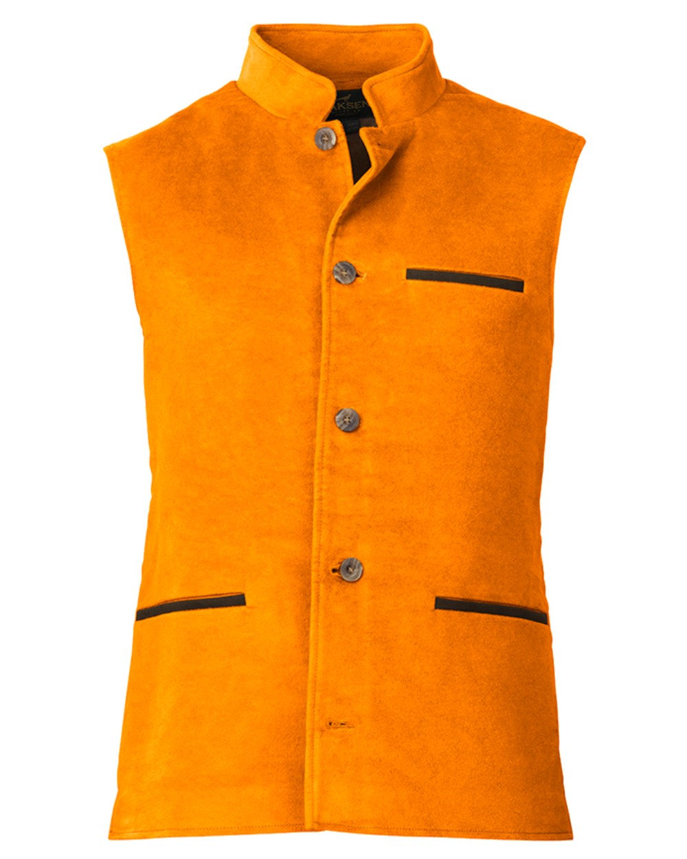 Blaze Orange Coloured Laksen Belgravia Fife Vest On A White Background 