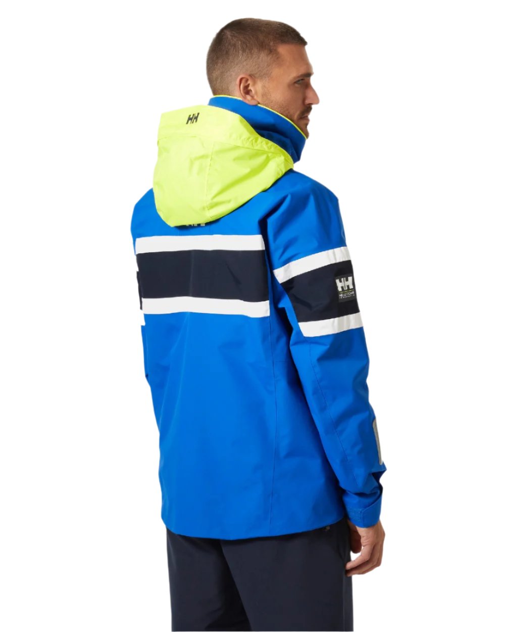 Cobalt 2 coloured Helly Hansen Mens Salt Original Sailing Jacket on white background 