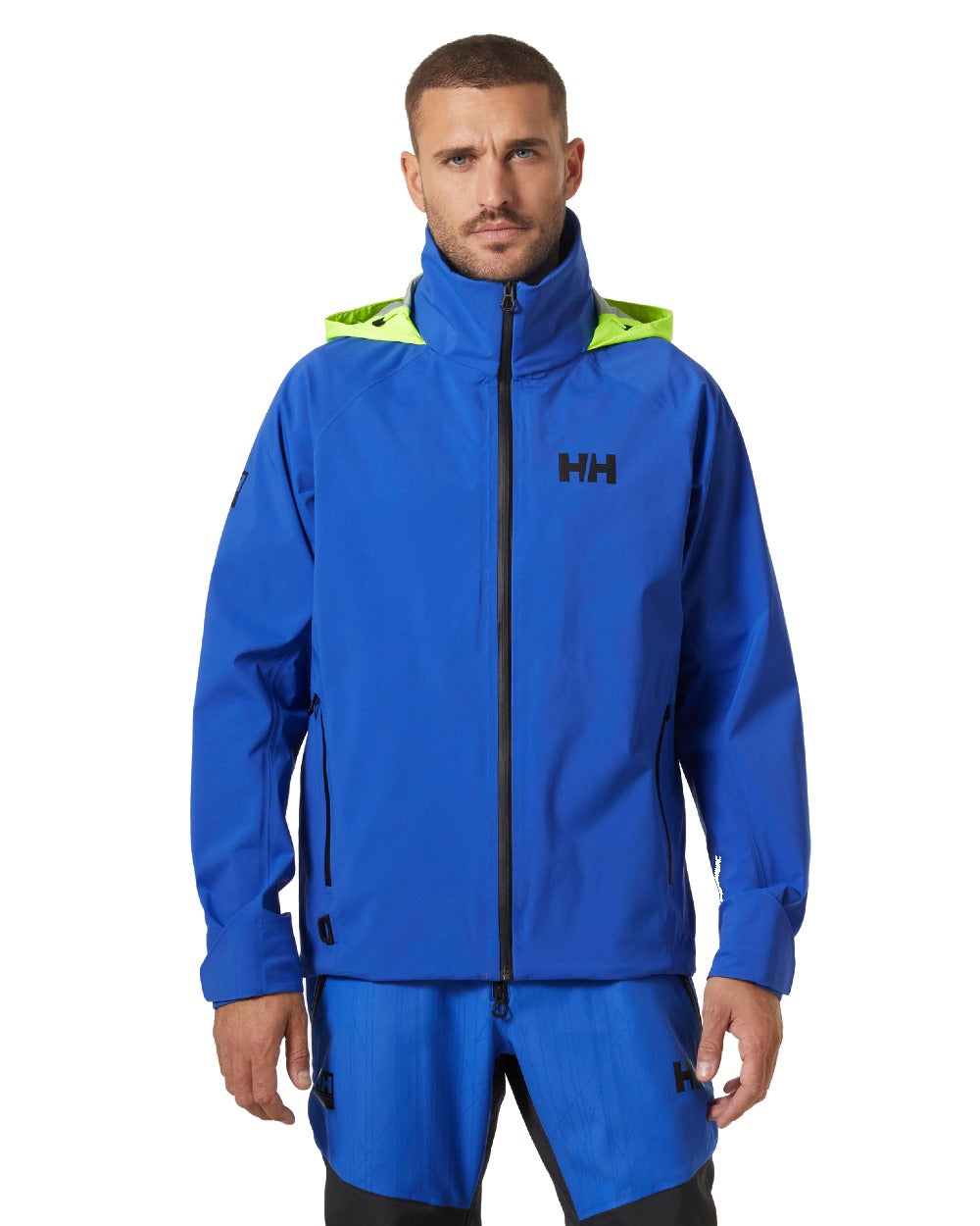 Cobalt 2.0 coloured Helly Hansen Mens HP Foil Shell Jacket 2.0 on white background 