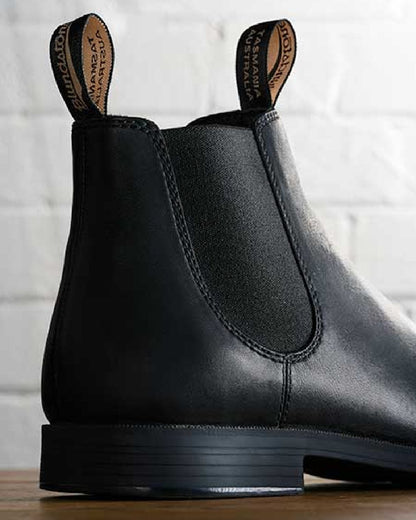 Black Coloured Blundstone Mens 1901 Black Chelsea Boots on outdoor background 