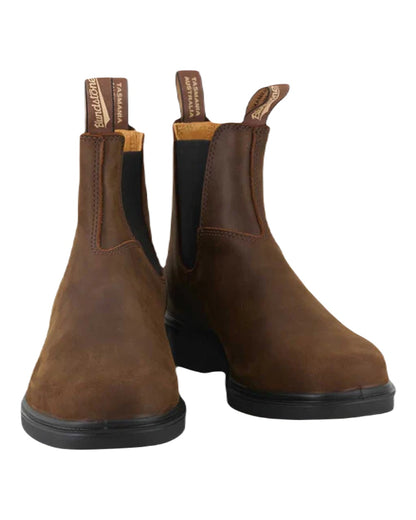 Antique Brown coloured Blundstone 2029 Brown Leather Chelsea Boots on white background 