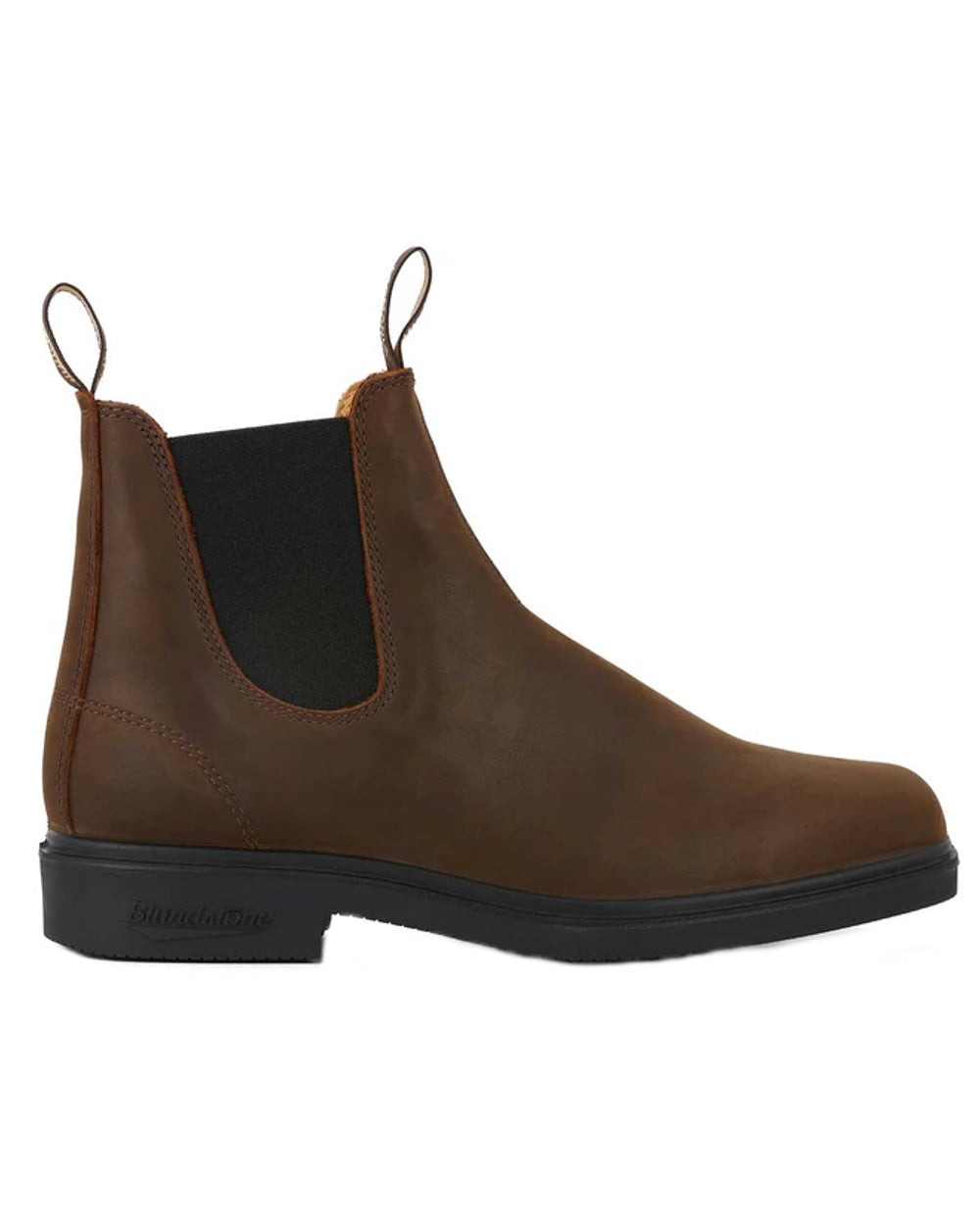 Antique Brown coloured Blundstone 2029 Brown Leather Chelsea Boots on white background 