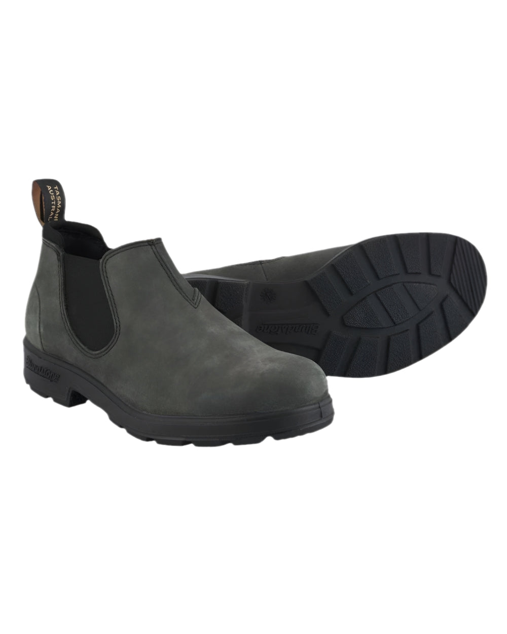 Rustic Black Coloured Blundstone 2035 Rustic Black Chelsea Boots on outdoor background 