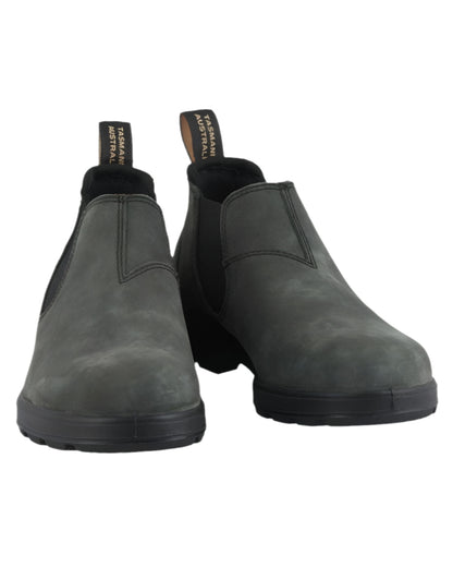 Rustic Black Coloured Blundstone 2035 Rustic Black Chelsea Boots on outdoor background 