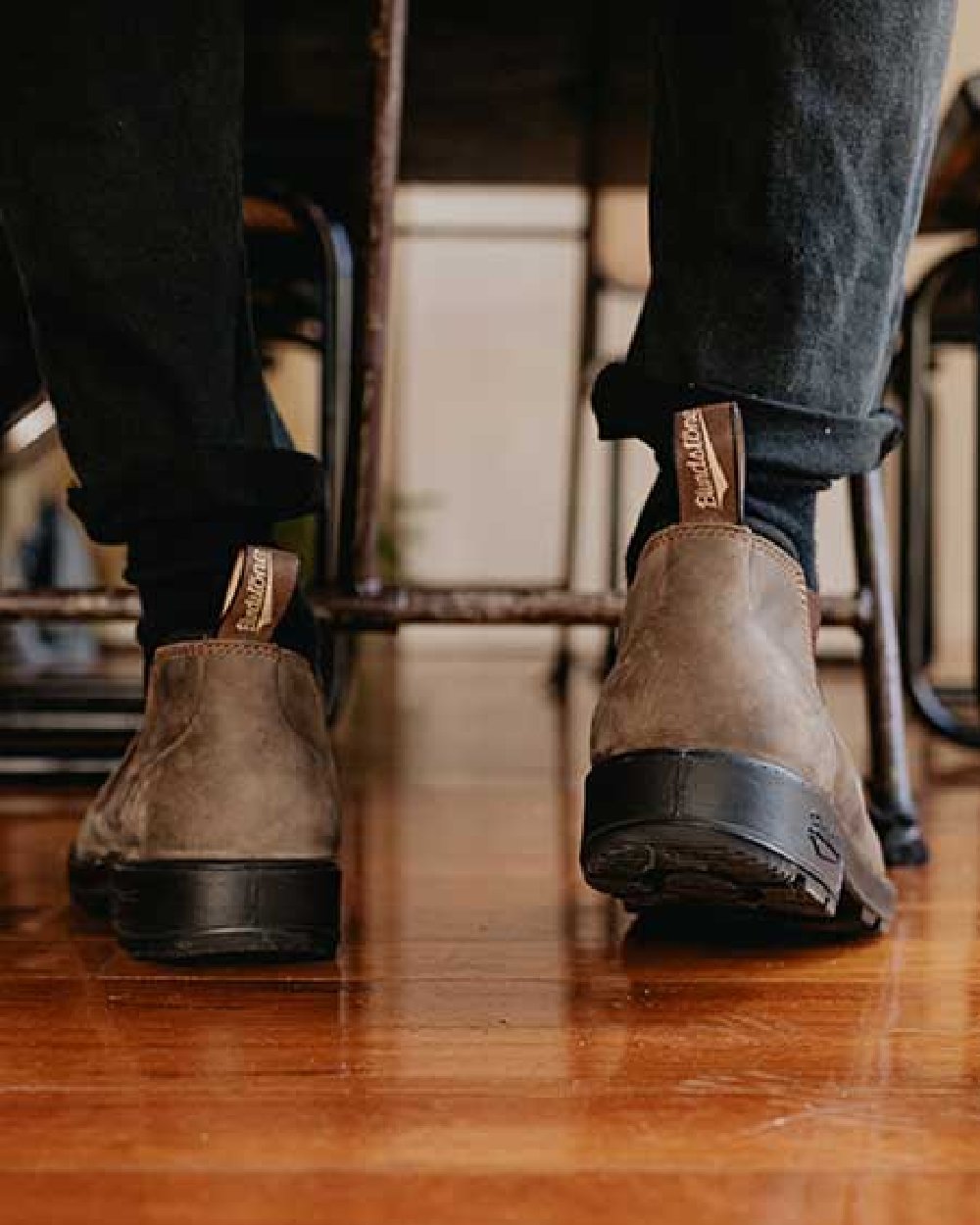 Rustic Brown Coloured Blundstone 2036 Rustic Brown Shoes on indoor background 
