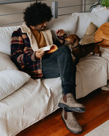 Rustic Brown Coloured Blundstone 2036 Rustic Brown Shoes on indoor background 