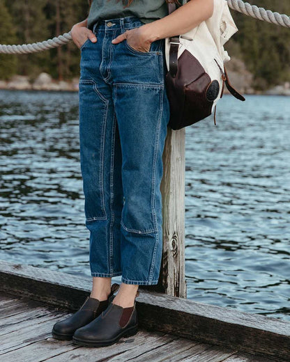 Stout Brown Coloured Blundstone 2038 Stout Brown Shoes on outdoor background 