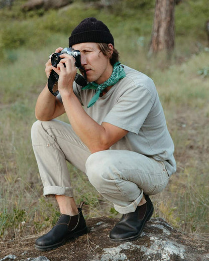 Stout Brown Coloured Blundstone 2038 Stout Brown Shoes on outdoor background 