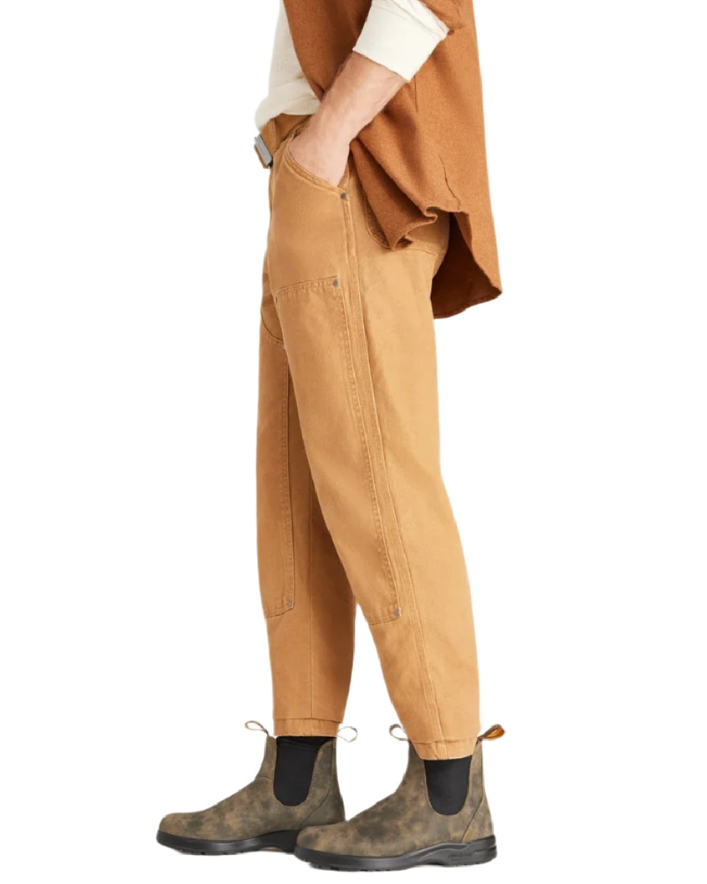 Rustic Brown Coloured Blundstone 2056 Rustic Brown Chelsea Boots on   white background 