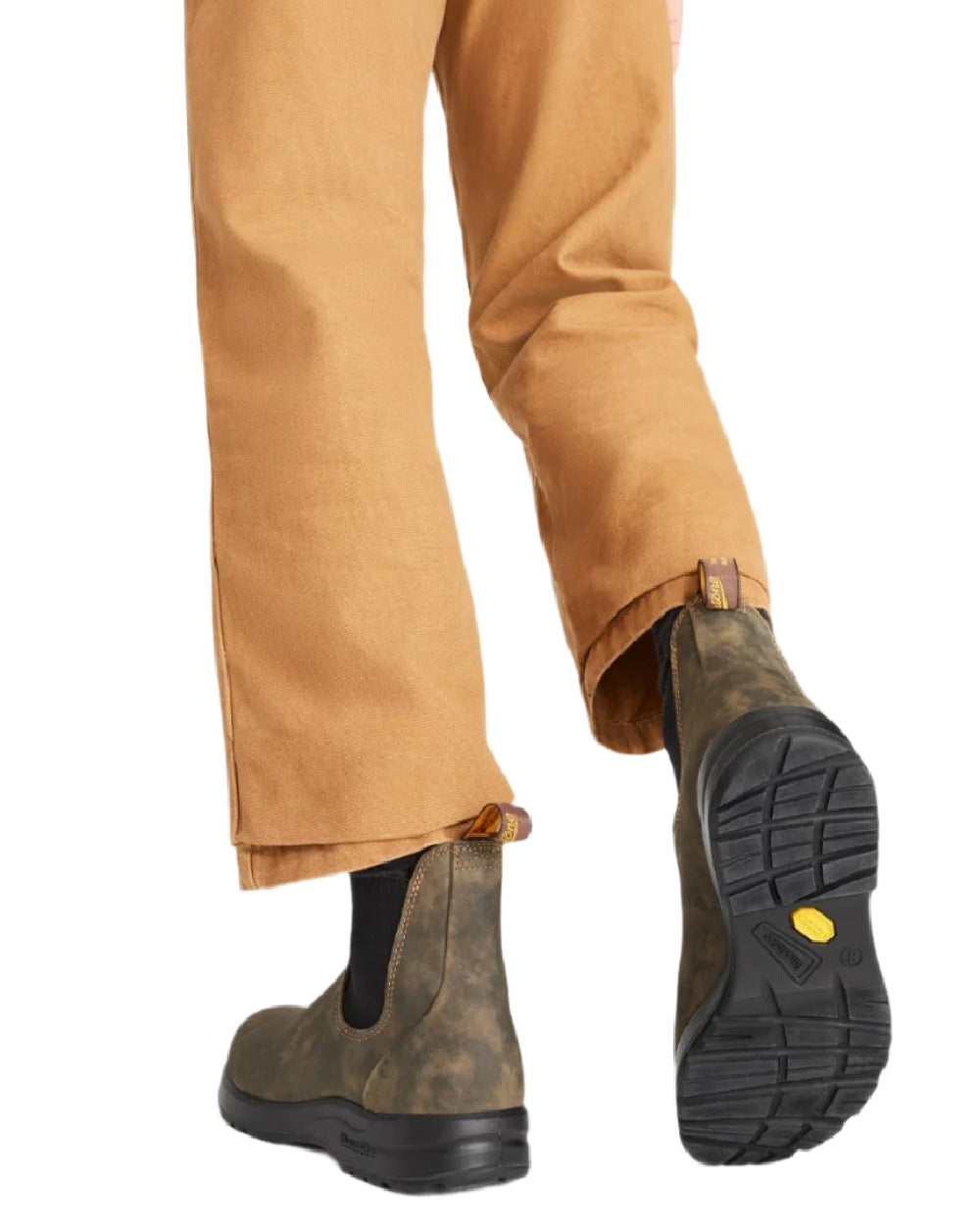 Rustic Brown Coloured Blundstone 2056 Rustic Brown Chelsea Boots on   white background 