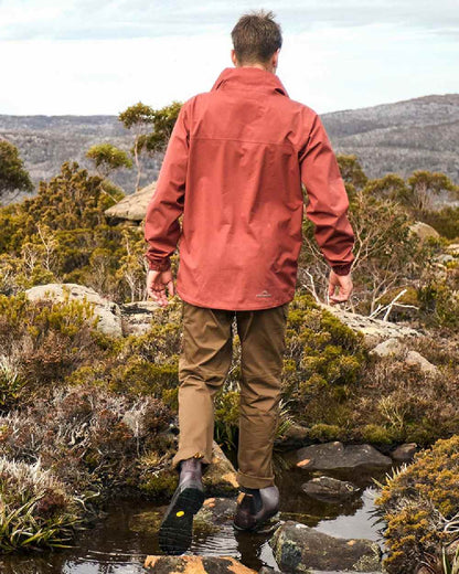 Cocoa Brown Coloured Blundstone 2057 Cocoa Brown Chelsea Boots on  outdoor background 