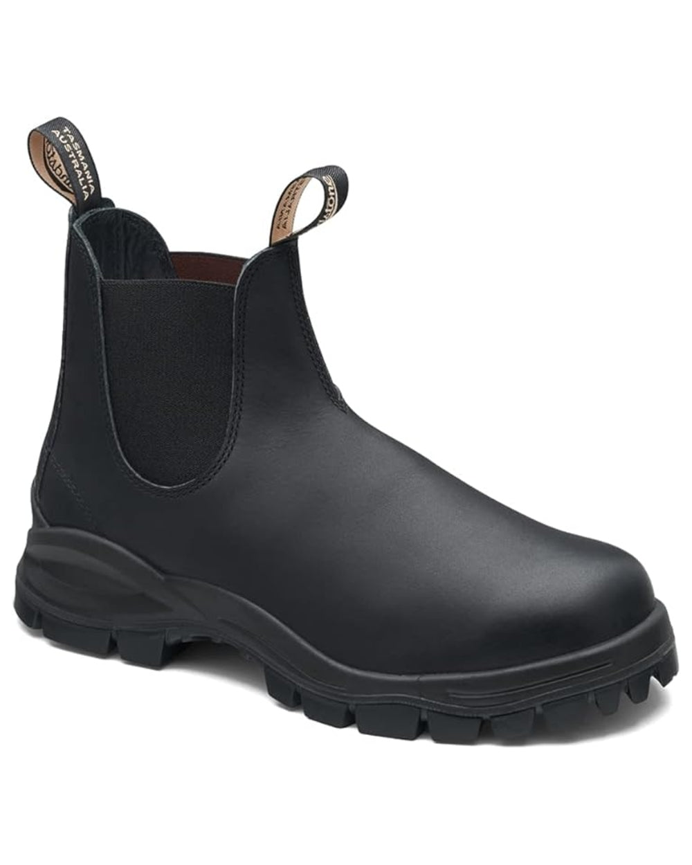 Black coloured Blundstone 2240 Black Leather Chelsea Boots on white background 