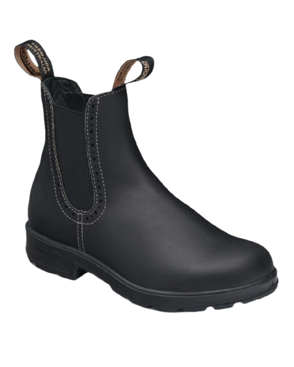 Black Coloured Blundstone Womens 1448 Black Chelsea Boots on white background 