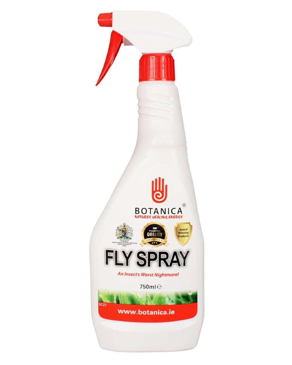 Botanica Fly Spray 750ml on white background