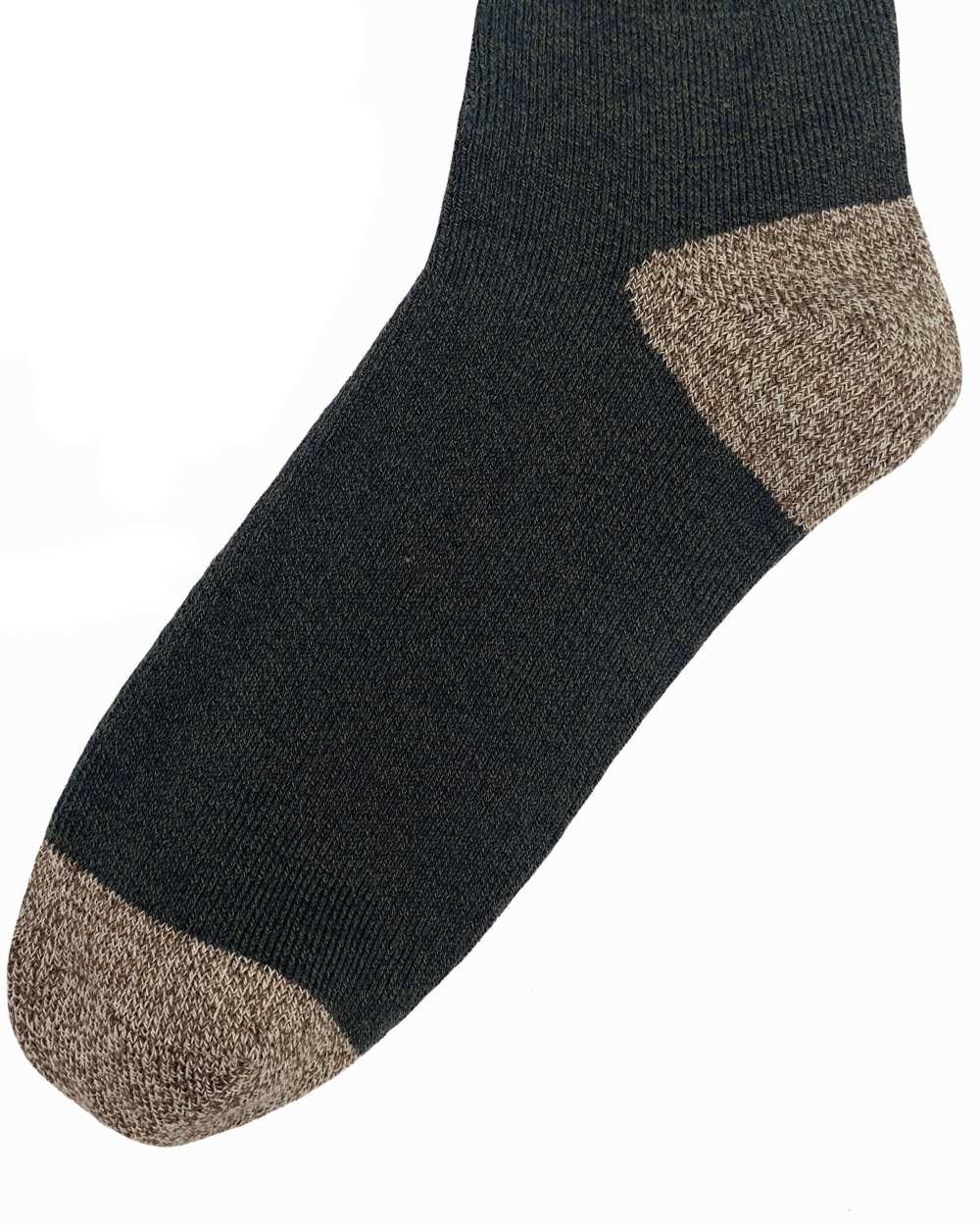 Khaki Mix coloured Bramble Mens Classic All Terrain Socks Triple Pack on white background 