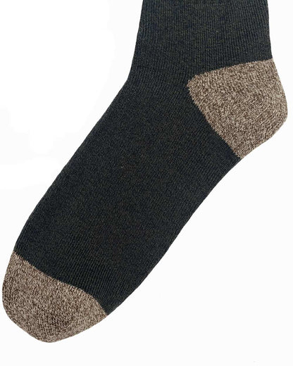 Khaki Mix coloured Bramble Mens Classic All Terrain Socks Triple Pack on white background 
