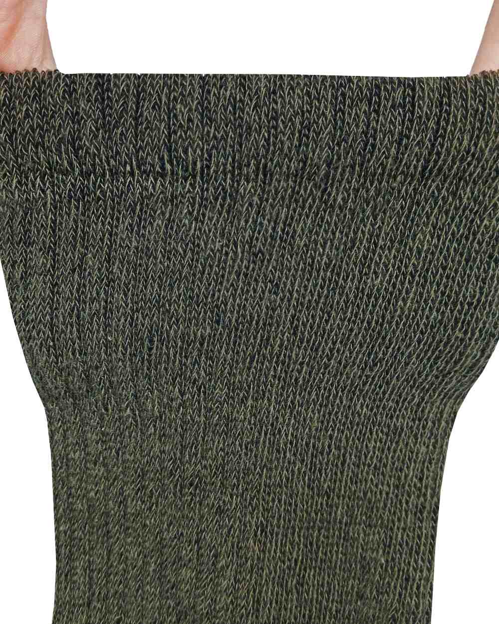 Khaki Grey Black coloured Bramble Mens Comfort Top Socks Triple Pack on white background 
