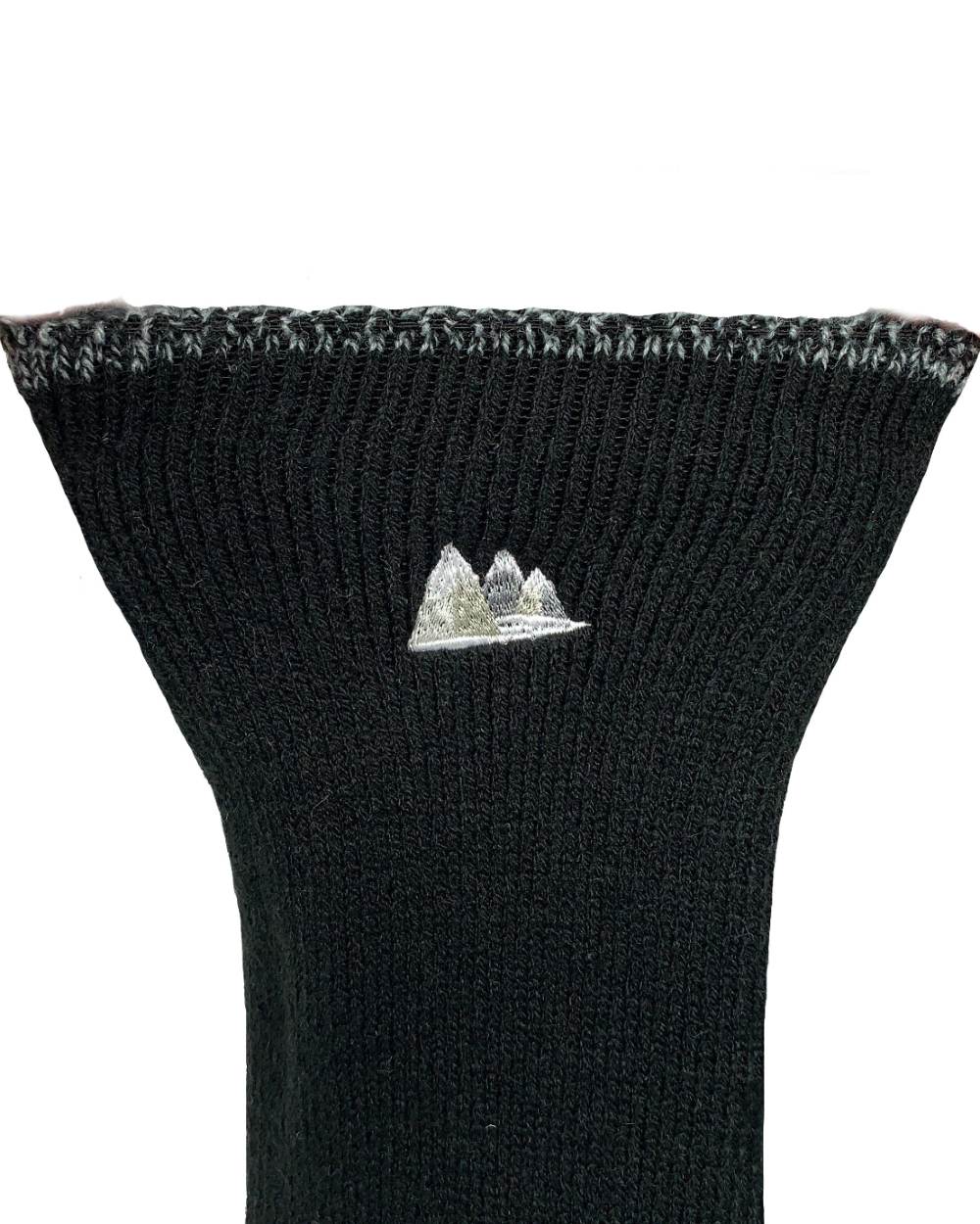 Black coloured Bramble Mens Thermasock With Embroidered Logo on white background 
