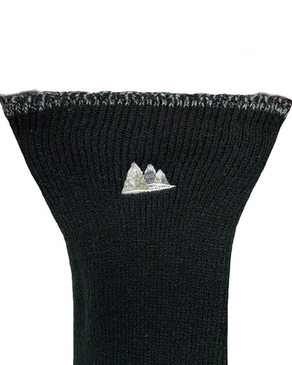Black coloured Bramble Mens Thermasock With Embroidered Logo on white background 