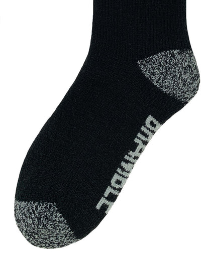 Black coloured Bramble Mens Thermasock With Embroidered Logo on white background 