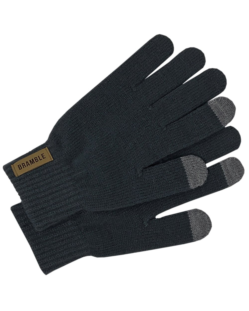 Grey coloured Bramble Mens Three Piece Waffle Hat Gloves Scarf Set on white background 