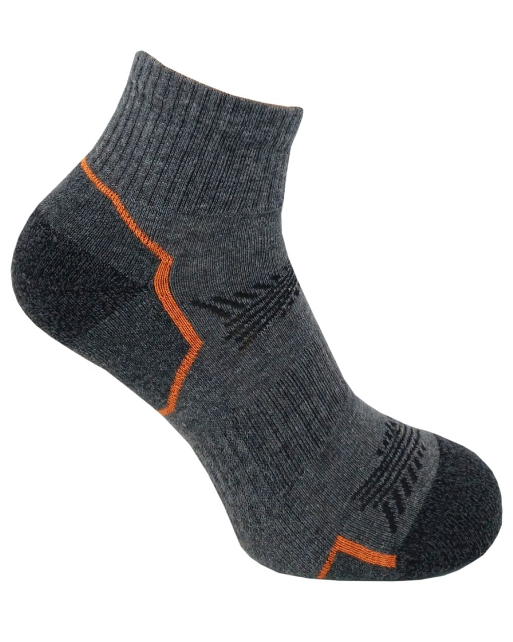 Khaki Grey Oat coloured Bramble Mens Tipping Lowcut Socks Triple Pack on white background 