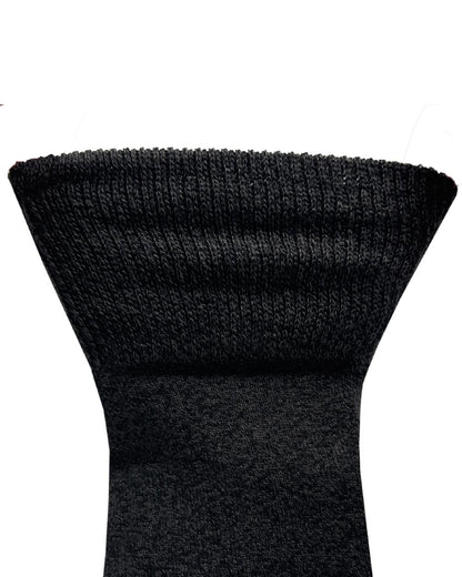 Black Grey coloured Bramble Mens Welly Socks on white background 