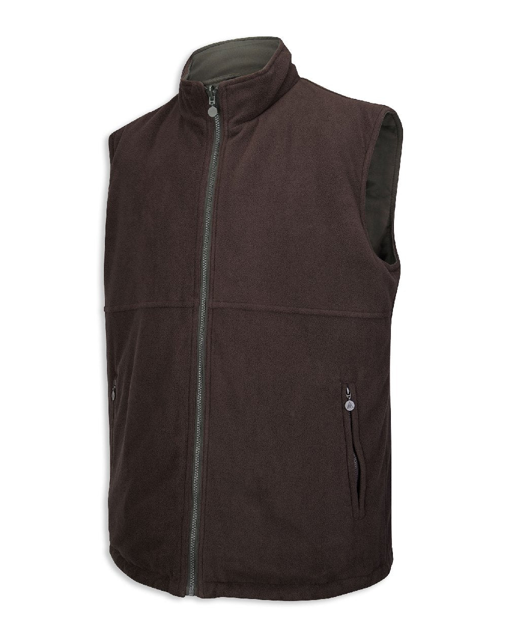 Hoggs of Fife Breezer Reversible Bodywarmer Coffee inner