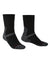 Front of Black coloured Bridgedale Heavyweight Merino Performance Socks on a white background #colour_black