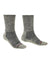 Stone Grey coloured Bridgedale Hike Midweight Merino Comfort Socks on a white background #colour_stone-grey
