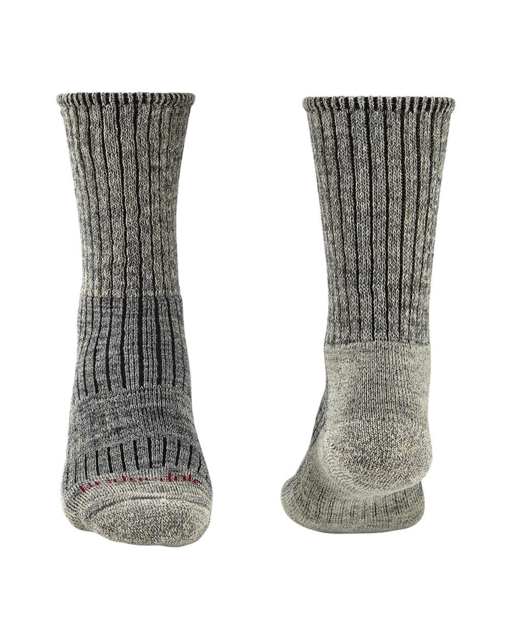 Stone Grey coloured Bridgedale Hike Midweight Merino Comfort Socks on a white background 