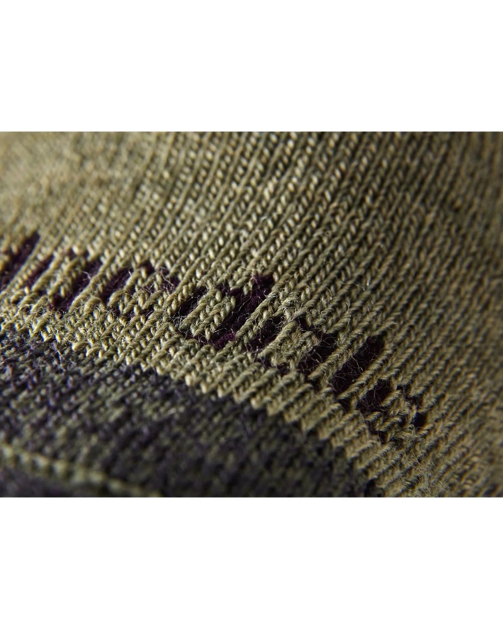 Green coloured Bridgedale Hike Midweight Merino Performance Socks on white background 