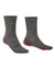 Grey Heather coloured Bridgedale Lightweight Merino Performance Boot Socks on white background #colour_grey-heather
