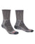 Grey coloured Bridgedale Mens Lightweight Merino Comfort Socks on a white background #colour_grey