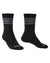 Black/Light Grey coloured Bridgedale Ultra Light Merino Performance Socks on white background #colour_black-light-grey